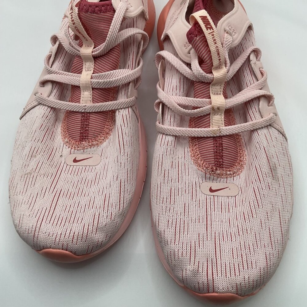 Nike Free Run Flyknit 2018 Womens Running Shoes US 9 Pink/Red Lightweight Breath
